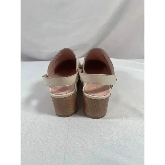 J.Crew Clogs Womens Size 10 Convertible Leather Ivory Heel Strap Chunky Studded - Picture 9 of 11